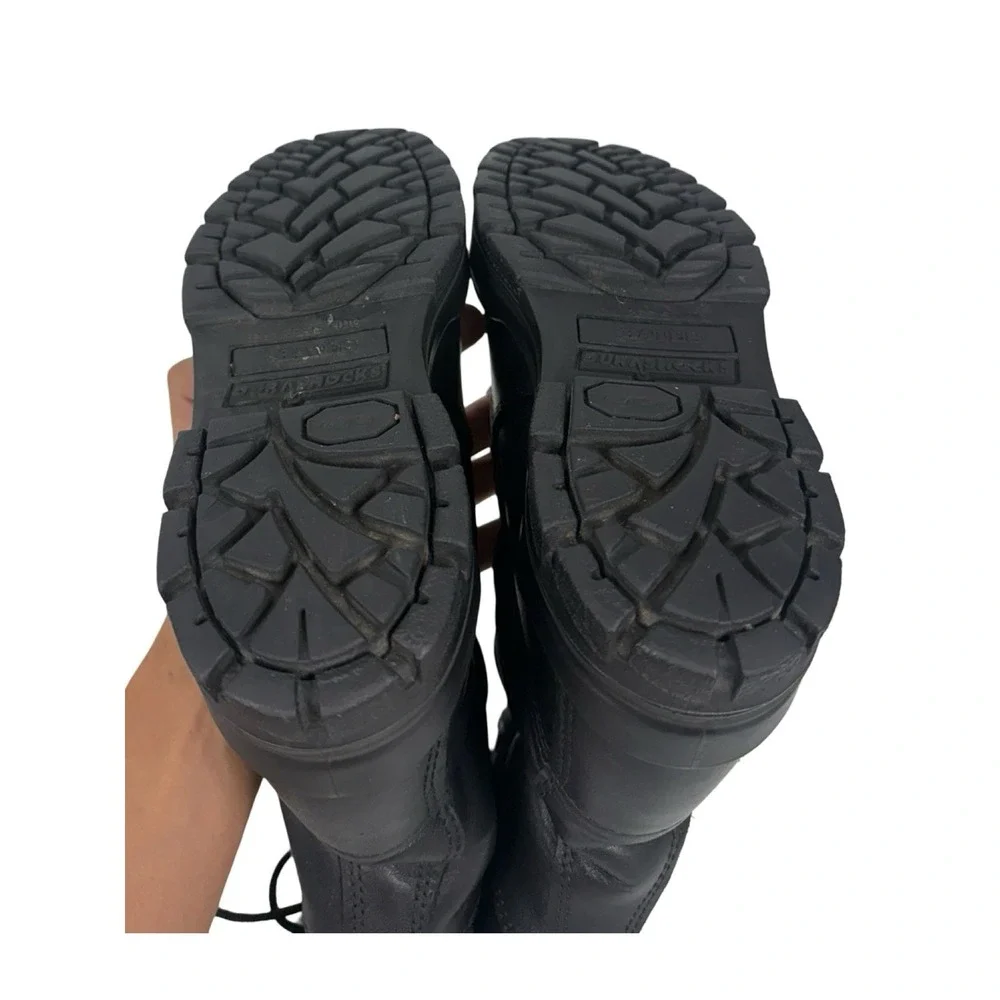 Bates DuraShock Steel Toe Work Boots Mens Size 6 M US Leather Vibram USA Black